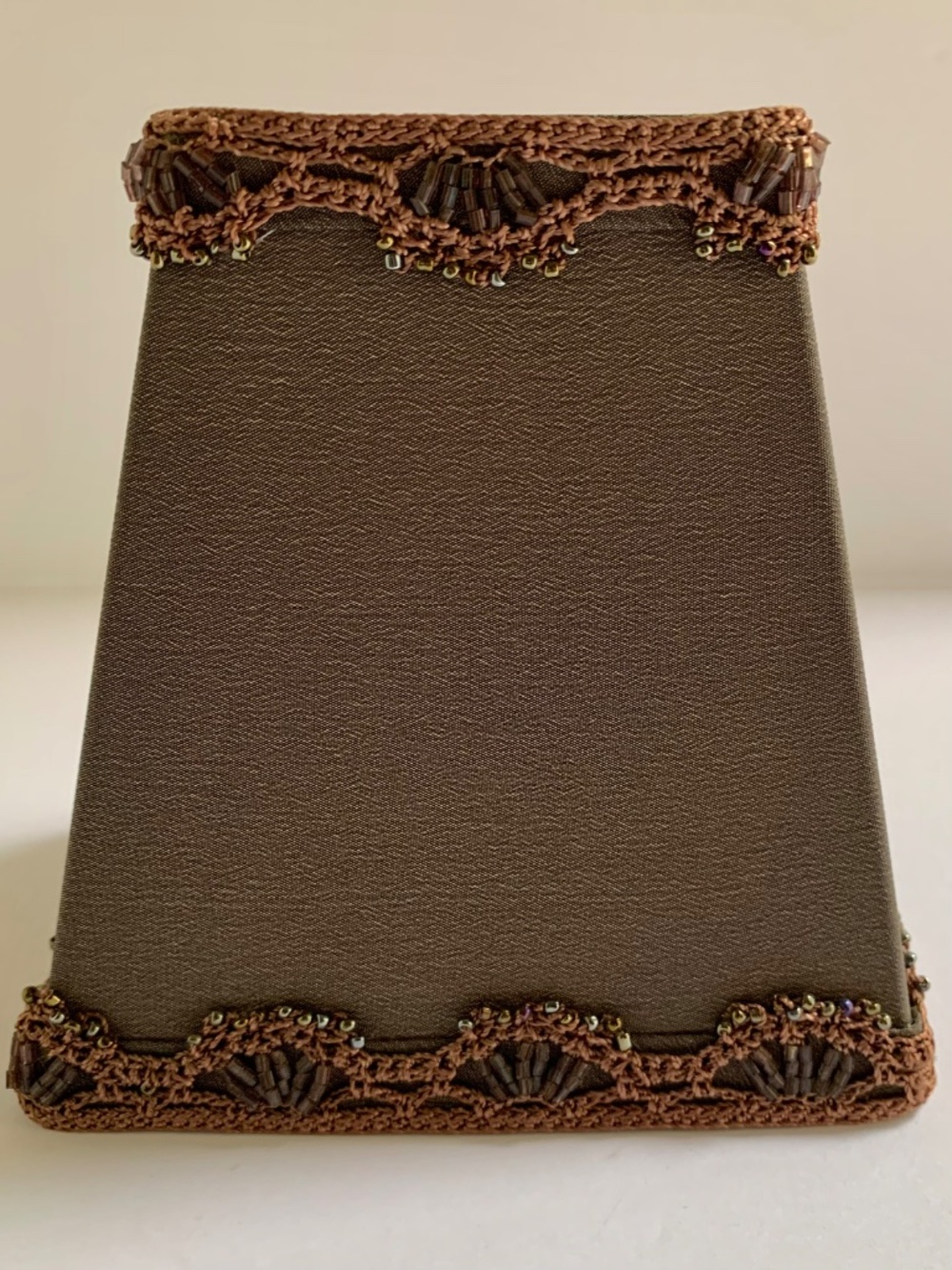 Vintage Beaded Fabric Nightlight Taupe Rotating Plug Z Gallerie